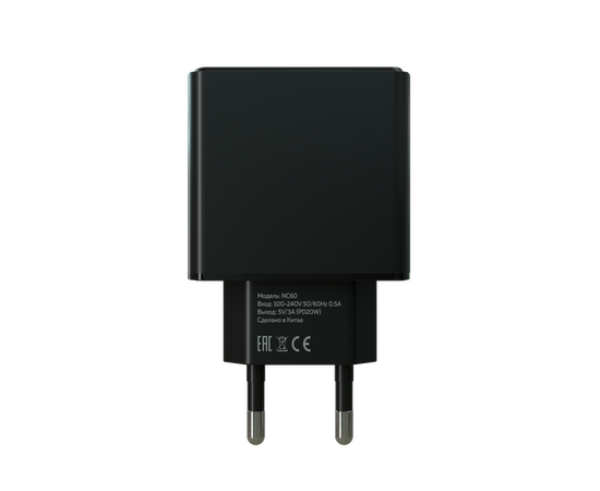  PURE СЗУ 1USB-C 3.0A PD 20W быстрая зарядка More choice NC60 (Black) 