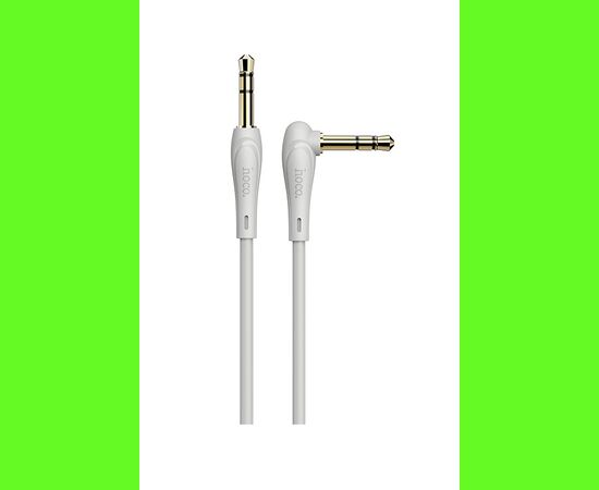  Аудиокабель AUX 3.5mm 1.0м угол Hoco UPA14 (Grey) 