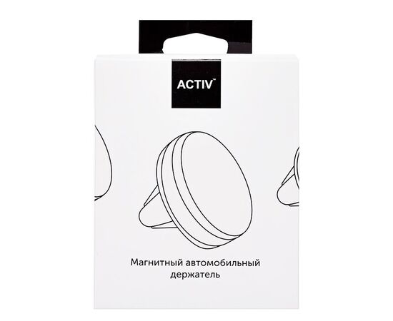  Держатель автомобильный Activ магнитный 16 в дефлектор (black) (87028) 