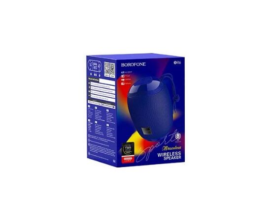  Колонка Bluetooth 5.0 5W 500mAh Borofone BR6 (Blue) 