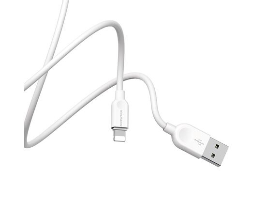  Дата-кабель USB 2.0A для Lightning 8-pin Borofone BX14 ПВХ 3м (White) 