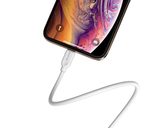  Дата-кабель USB 2.0A для Lightning 8-pin Borofone BX14 ПВХ 3м (White) 