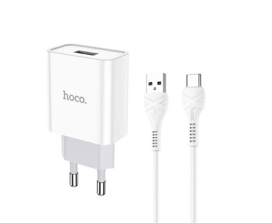  СЗУ 1USB 2.1A для Type-C Hoco C81A (White) 