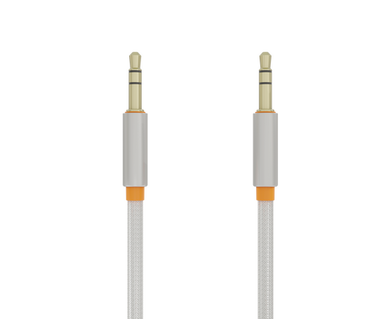  Аудиокабель AUX 3.5mm 2м More choice UK24 нейлон 