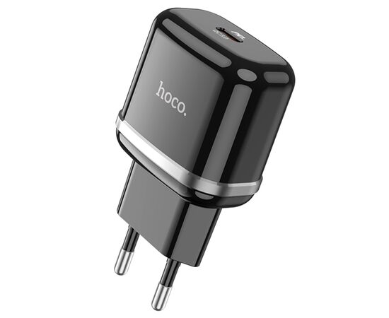  Сетевое зарядное устройство HOCO N24 Victorious 1xUSB-C, 20W, черный 