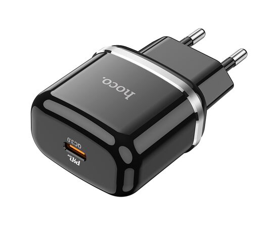 Сетевое зарядное устройство HOCO N24 Victorious 1xUSB-C, 20W, черный 
