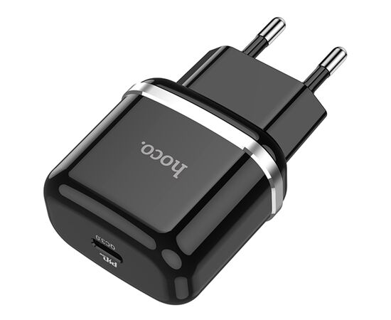  Сетевое зарядное устройство HOCO N24 Victorious 1xUSB-C, 20W, черный 
