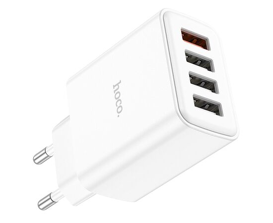  СЗУ 4USB 2.1A QC3.0 быстрая зарядка Hoco C102A (White) 