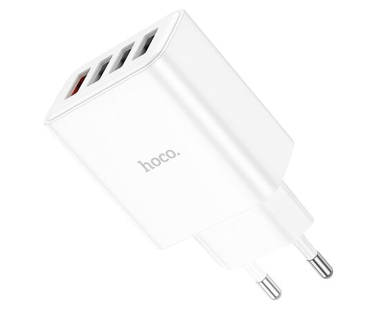  СЗУ 4USB 2.1A QC3.0 быстрая зарядка Hoco C102A (White) 