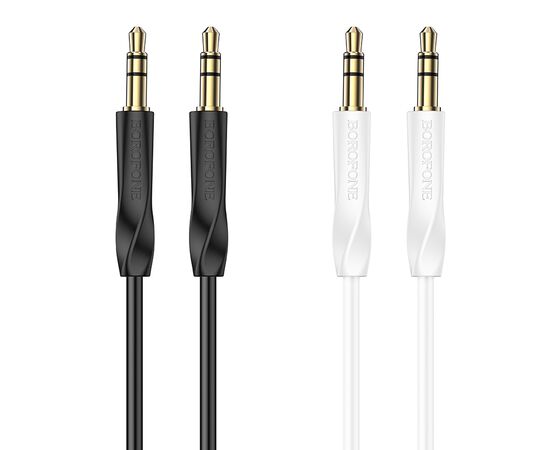  Аудиокабель AUX 3.5mm 1.0м Borofone BL16 (White) 