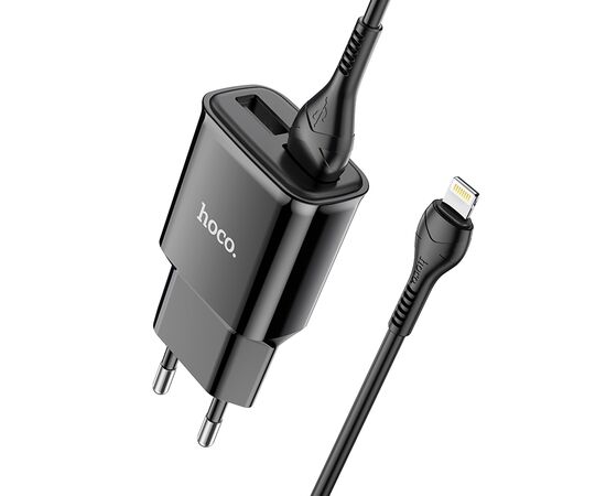 СЗУ 2USB 2.4A для Apple 8-pin Hoco C88A 1м (Black) 