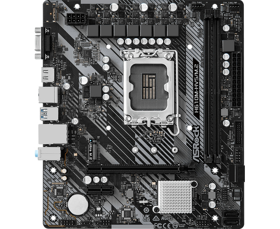  MB s1700 ASRock H610M-HVS/M.2 R2.0 Intel H610, 2xDDR4-3200 МГц, 1xPCI-Ex16, 1xM.2, Micro-ATX 