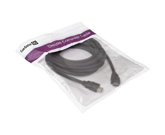  Кабель ExeGate HDMI EX-CC-HDMI2-5.0 (19M/19M, v2.0, 5м, 4K UHD, Ethernet, позолоченные контакты) 
