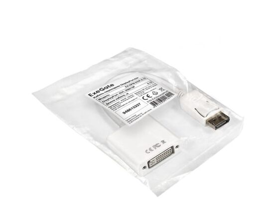  Кабель-переходник ExeGate EX-DPM-DVIF-0.1 EX294678RUS DisplayPort-DVI 20M/19F 0,1м 