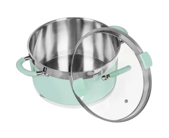  Кастрюля LARA LR02-545 Mint нерж 7,2л 