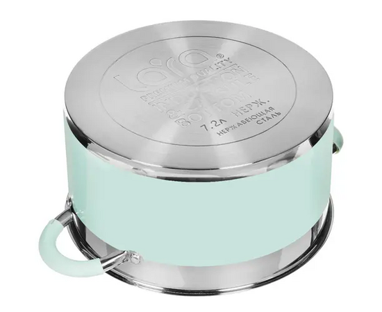  Кастрюля LARA LR02-545 Mint нерж 7,2л 