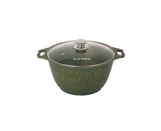  Кастрюля Kukmara Trendy style malachite к41tsml а/пр литая 4,0л стекл.кр 