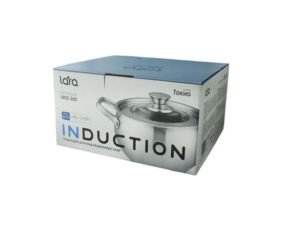  Кастрюля LARA LR02-262 Токио нерж 