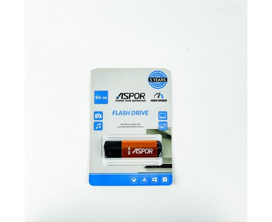  Flash Drive 64G USB  2.0 Aspor PK_TG121GD (бронза) нс 