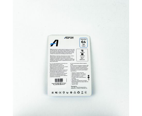  Flash Drive 64G USB  2.0 Aspor PK_TG121GD (бронза) нс 