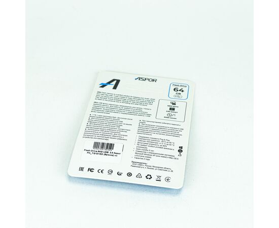  Flash Drive 64G USB  2.0 Aspor PK_TG121GD (бронза) нс 