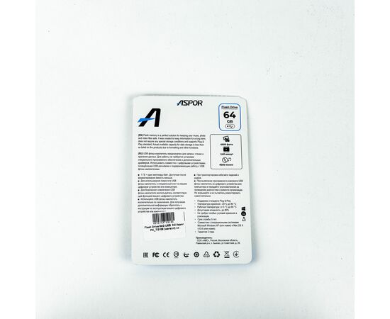  Flash Drive 64G USB  3.0 Aspor PK_TG106 (металл) нс 
