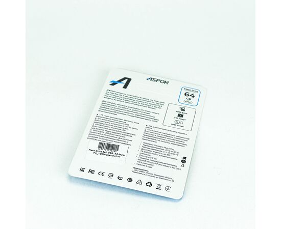  Flash Drive 64G USB  3.0 Aspor PK_TG106 (металл) нс 