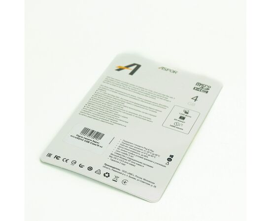  Карта памяти Aspor microSDHC 4GB Class10 нс 