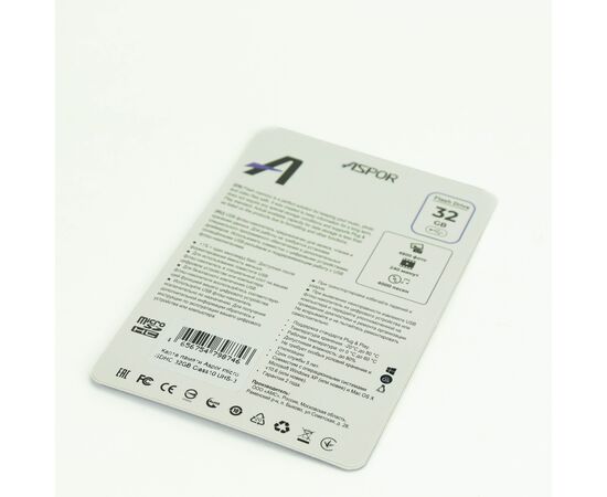  Карта памяти Aspor microSDHC 32GB Class10 UHS-3 нс 