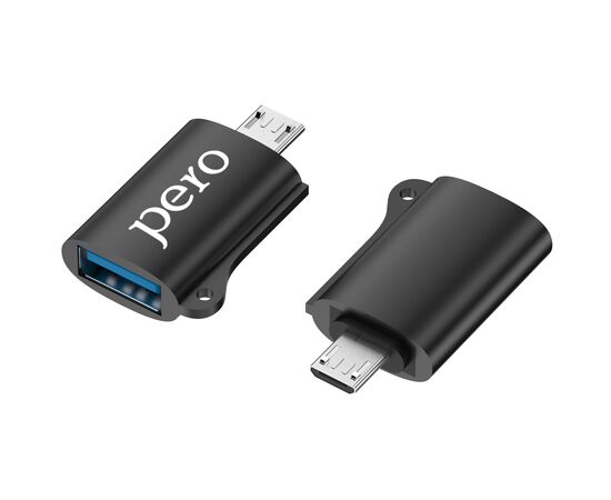  Адаптер PERO AD02 OTG MICRO USB TO USB 2.0, черный 