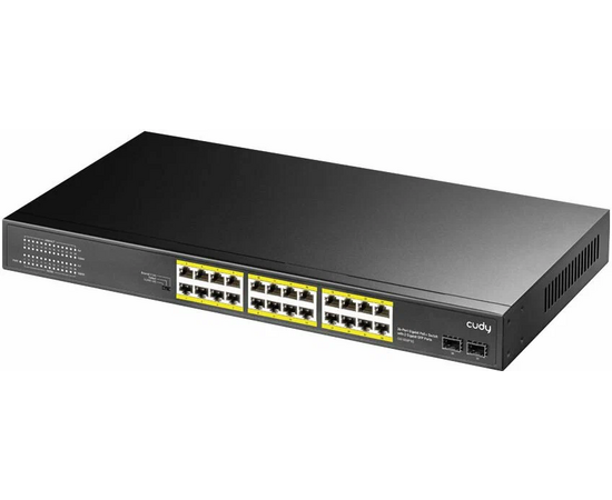  Коммутатор неуправляемый Cudy GS1028PS2 (L2) 24x1Гбит/с 2SFP 24PoE+ 300W 