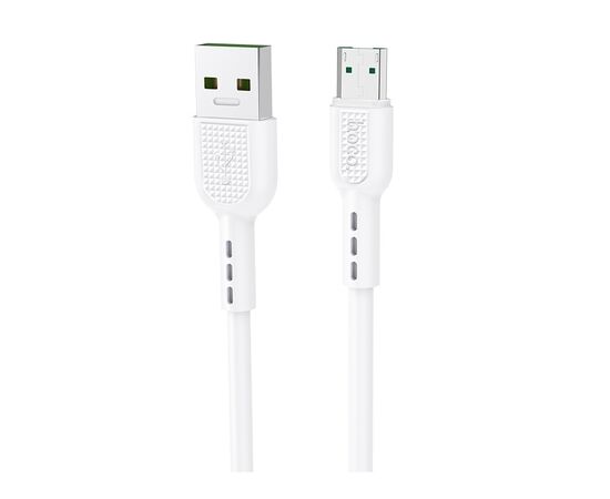  Дата-кабель USB 4.0A для micro USB Hoco X33 Surge flash TPE 1м (White) 