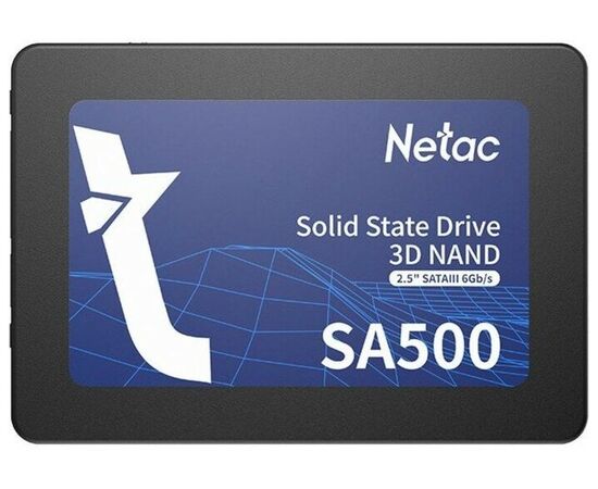  Внутренний SSD  Netac  120GB  SA500, SATA-III, R/W - 500/400 MB/s, 2.5", 3D NAND 