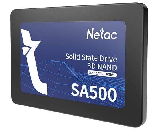  Внутренний SSD  Netac  120GB  SA500, SATA-III, R/W - 500/400 MB/s, 2.5", 3D NAND 