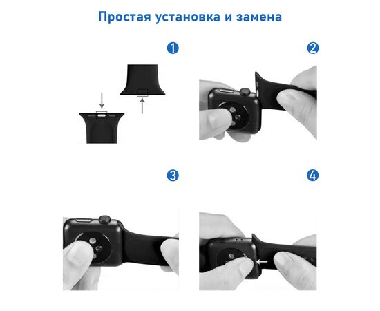  Ремешок силиконовый Great Case Sport для Apple Watch 38/40/41 мм, 225мм, на кнопке, фиалковый (41) 