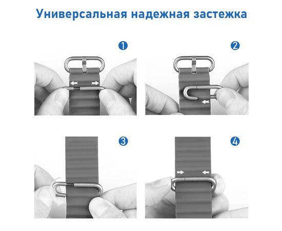  Ремешок силиконовый Great Case Ocean Band для Apple Watch 42/44/45/49 мм, 215мм, на застежка, фисташковый (10) 
