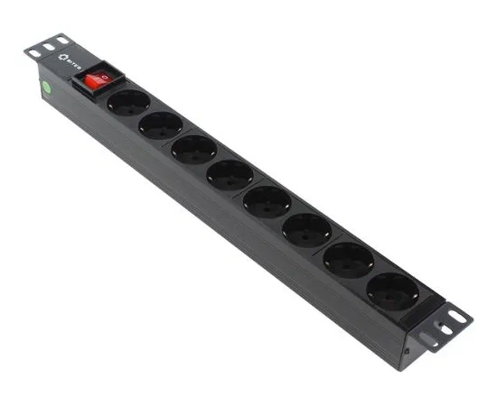  Блок розеток 5bites PDU819P-08 8S/PVC/Switch/1U/19" 