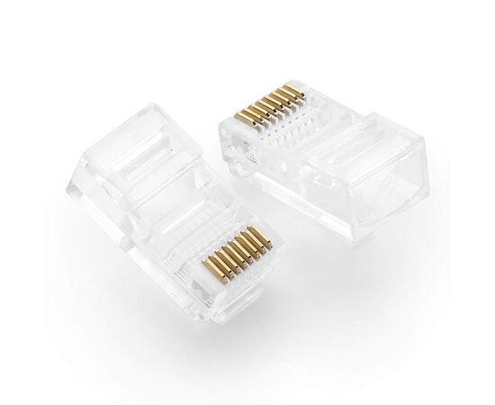 Коннектор UGREEN NW110 50246 RJ45 Network Connector for UTP Cat 5, Cat 5e 100pcs 