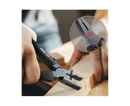  Пассатижи Deli Home Series Black HT2007 180мм, эксклюзивный дизайн, рукоятка из высококачественного софттач пластика 