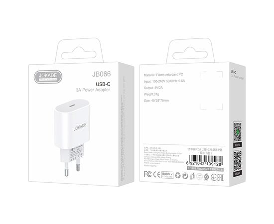  СЗУ JOKADE JB066 USB-C PD20W (white) 