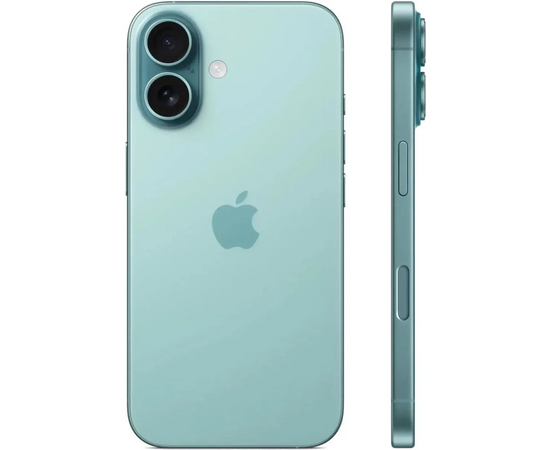  Смартфон Apple iPhone 16 MYED3HN/A 128Gb бирюзовый 3G 4G 1Sim 6.1" 1179x2556 iOS 18 48Mpix 802.11 a/b/g/n/ac/ax/be NFC GPS Protect 