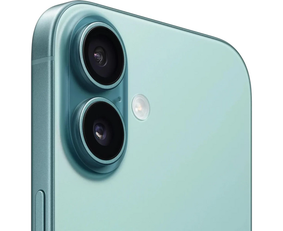  Смартфон Apple iPhone 16 MYED3HN/A 128Gb бирюзовый 3G 4G 1Sim 6.1" 1179x2556 iOS 18 48Mpix 802.11 a/b/g/n/ac/ax/be NFC GPS Protect 