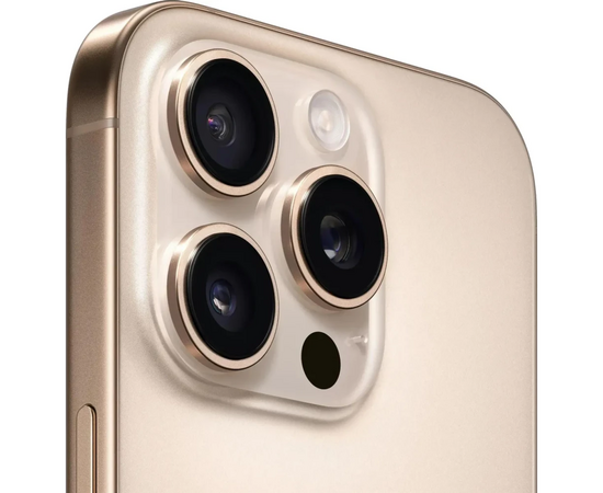  Смартфон Apple iPhone 16 Pro MYN23J/A 256Gb бежевый титан 3G 4G 1Sim 6.3" iOS 18 802.11 a/b/g/n/ac/ax/be NFC GPS 