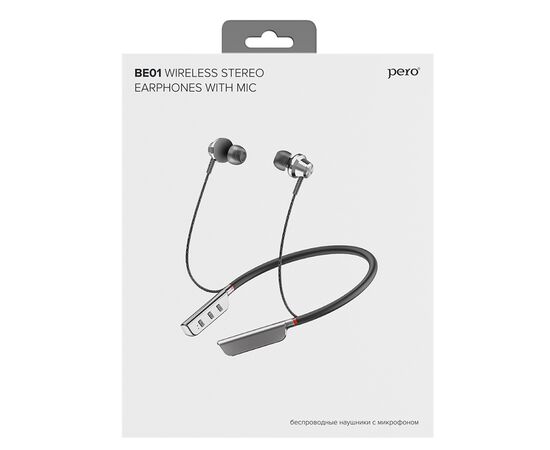 Беспроводные наушники PERO BE01 Silver, вакуумные 