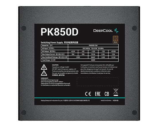  Блок питания Deepcool PK850D (R-PK850D-FA0B-WGEU) 