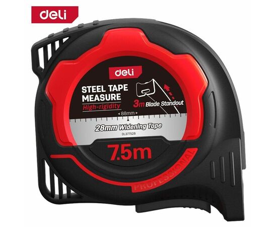  Рулетка Deli DL377528 7,5м*28мм, метрическая 