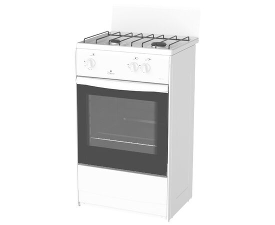  Плита Газовая Darina 1AS GM 521 001 W белый, реш.сталь, 85x50x40см, 2 конфорки, духовка 45л 