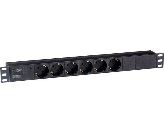  Сетевой фильтр Exegate EX280825RUS ServerPro PDU-19H601 Al-6S-C14, 19",1U,алюм, 6Schuko, С14 