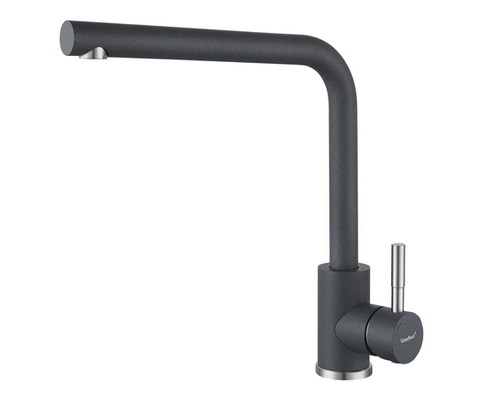  Смеситель для кухни GRANFEST GF-Z-5411 deep gray Quarz Г-образный, темно-серый 