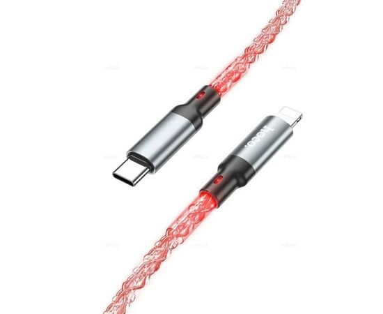  Дата-кабель HOCO U112 Shine charging Lightning, 1,2м (серый) 